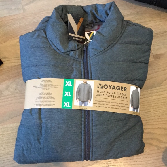 Voyager Mens Polar Fleece lined Puffer Jacket-NWT  Size XL - Picture 2 of 12